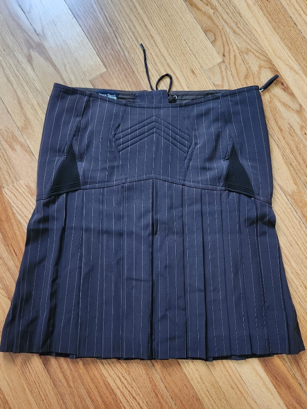 Jean Paul Gaultier Femme Tie Up Brown Skirt size 10 Brown Striped